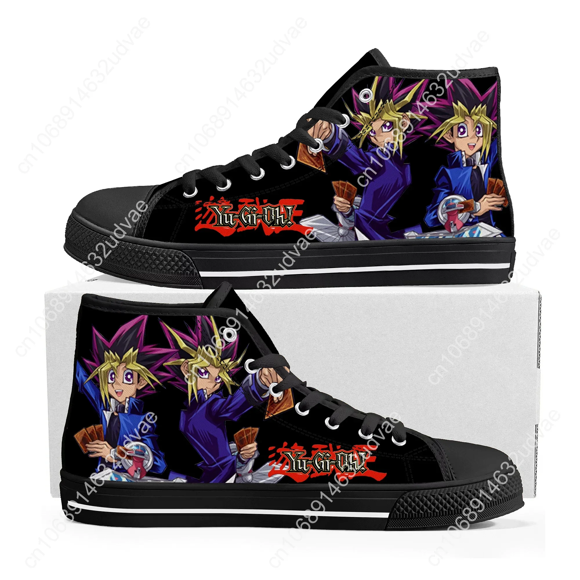 Yu-Gi-Oh Yami Mutou Dark Magician Girl High Top Sneakers Mens Womens Teenager Canvas Sneaker Casual Couple Shoes Custom Shoe