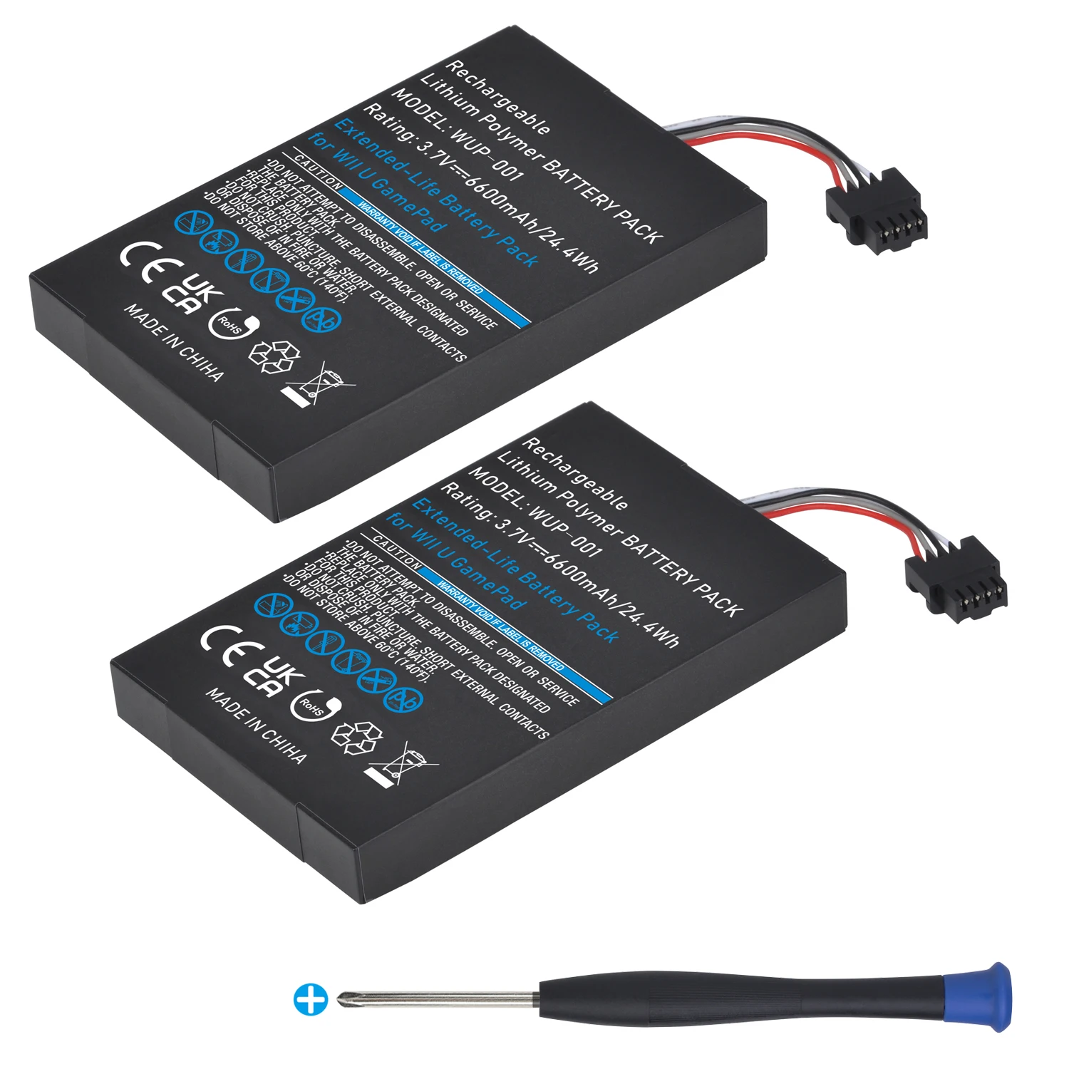 6600Mah Wii U Batteria Wup-001 Bateria Per Nintendo Wii U Gamepad Wup-012 Wup-010 Wup-001 Accessori Pezzi Di Ricambio