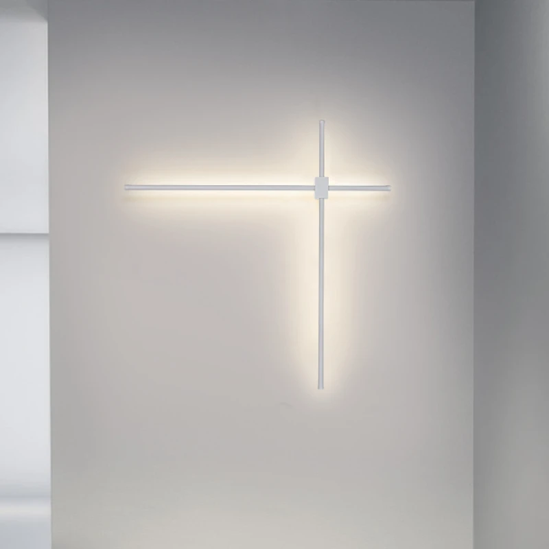 

Cross-line wall lamp living room minimalist background wall bedroom bedside lamp wall washing creative strip lamp