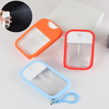 40ml Transparent Spray Empty Bottle Sanitizer Case Perfume Bottling With Bottle Disinfectant Random Hand Cover refillable Bottle
