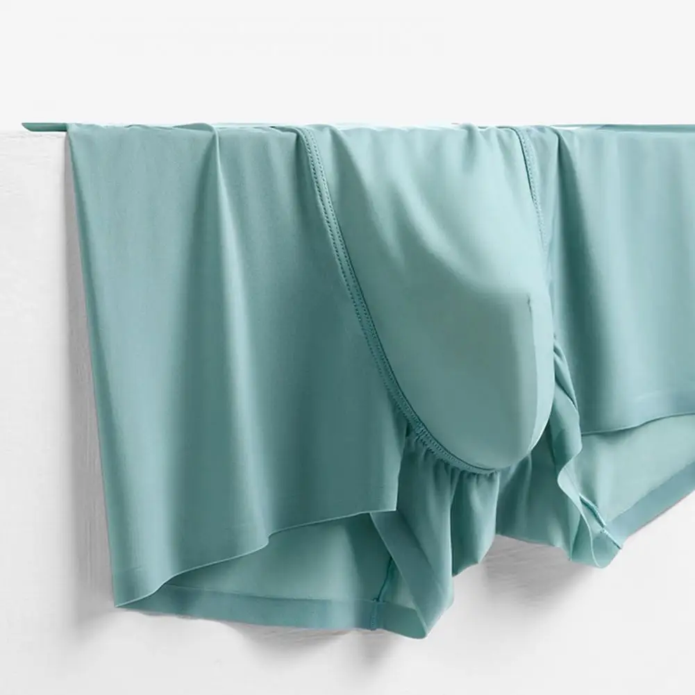 

Ultrathin Boxers Breathable Cooling Men's Boxers Soft Seamless Ice Silk Underwear with U Convex Design Anti-septic Properties