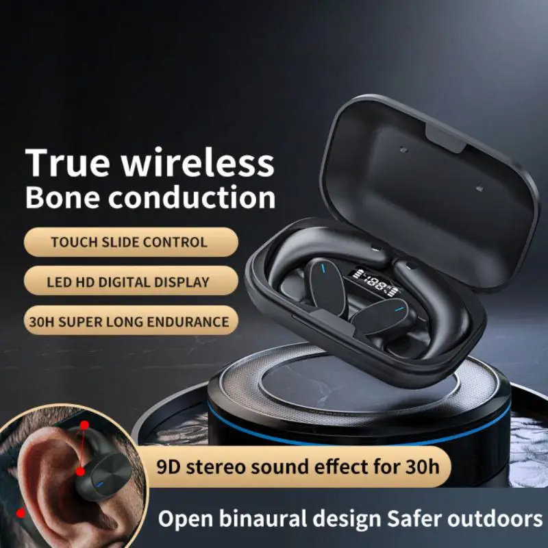 Tws Cuffie Wireless A Conduzione Ossea Gaming 9D Hifi Stereo Light Headset Sport Fitness Driving Ear Buds