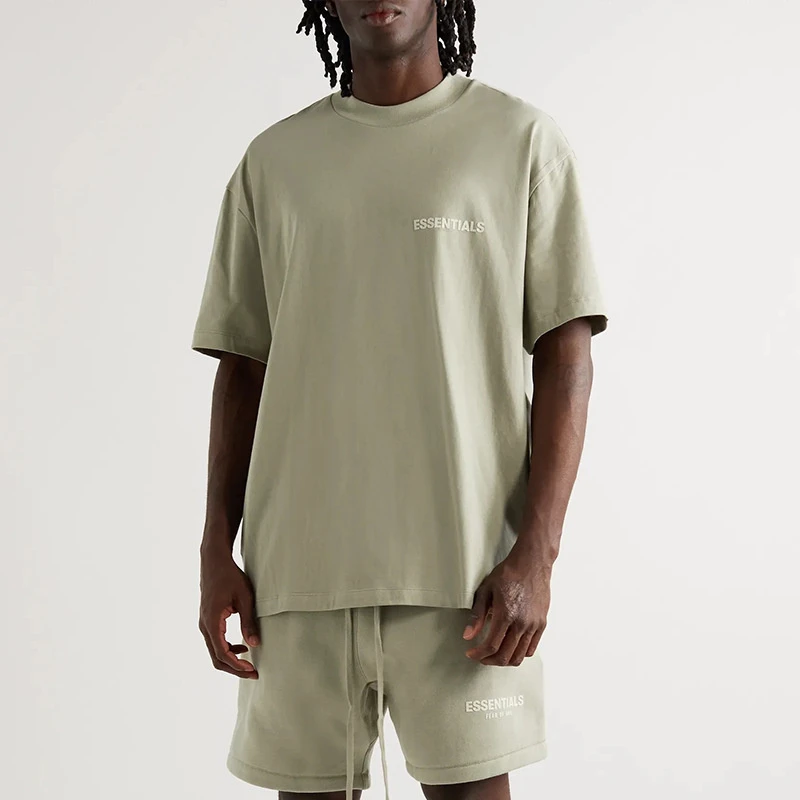 essentials t shirt and shorts