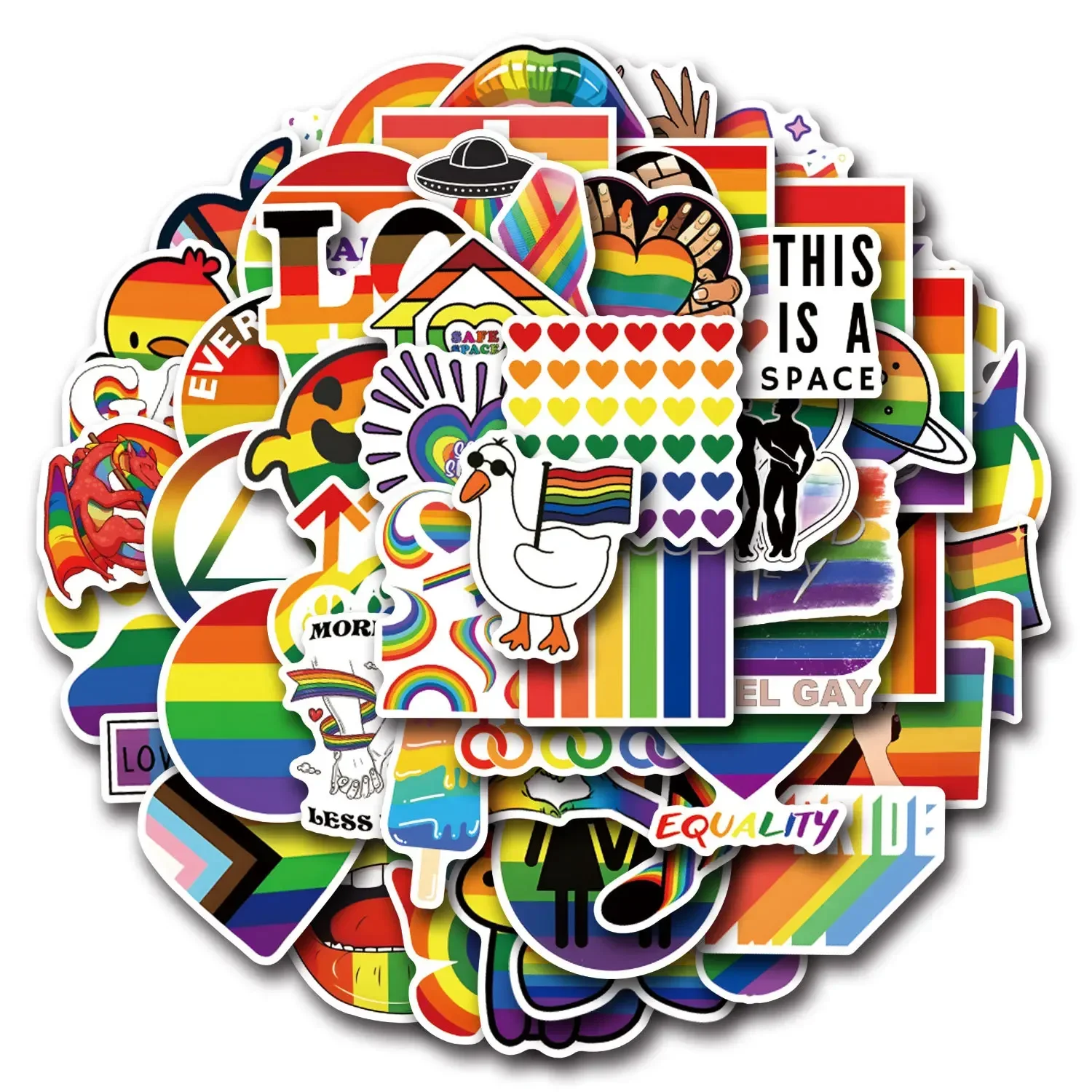 110PCS Pride Parade Aufkleber Lustige Graffiti Wasserdichte Dekoration Laptop Telefon Gitarre Auto Fahrrad Skateboard Cartoon Aufkleber Geschenke
