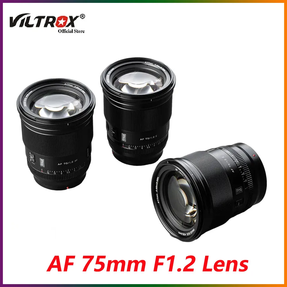Viltrox 75Mm F1.2 Fuji X Sony E Nikon Z Lens Messa A Fuoco Automatica Ritratto Ad Ampia Apertura Aps-C Per Fotocamera Fujifilm Xf X-T4 T100 X-H2S