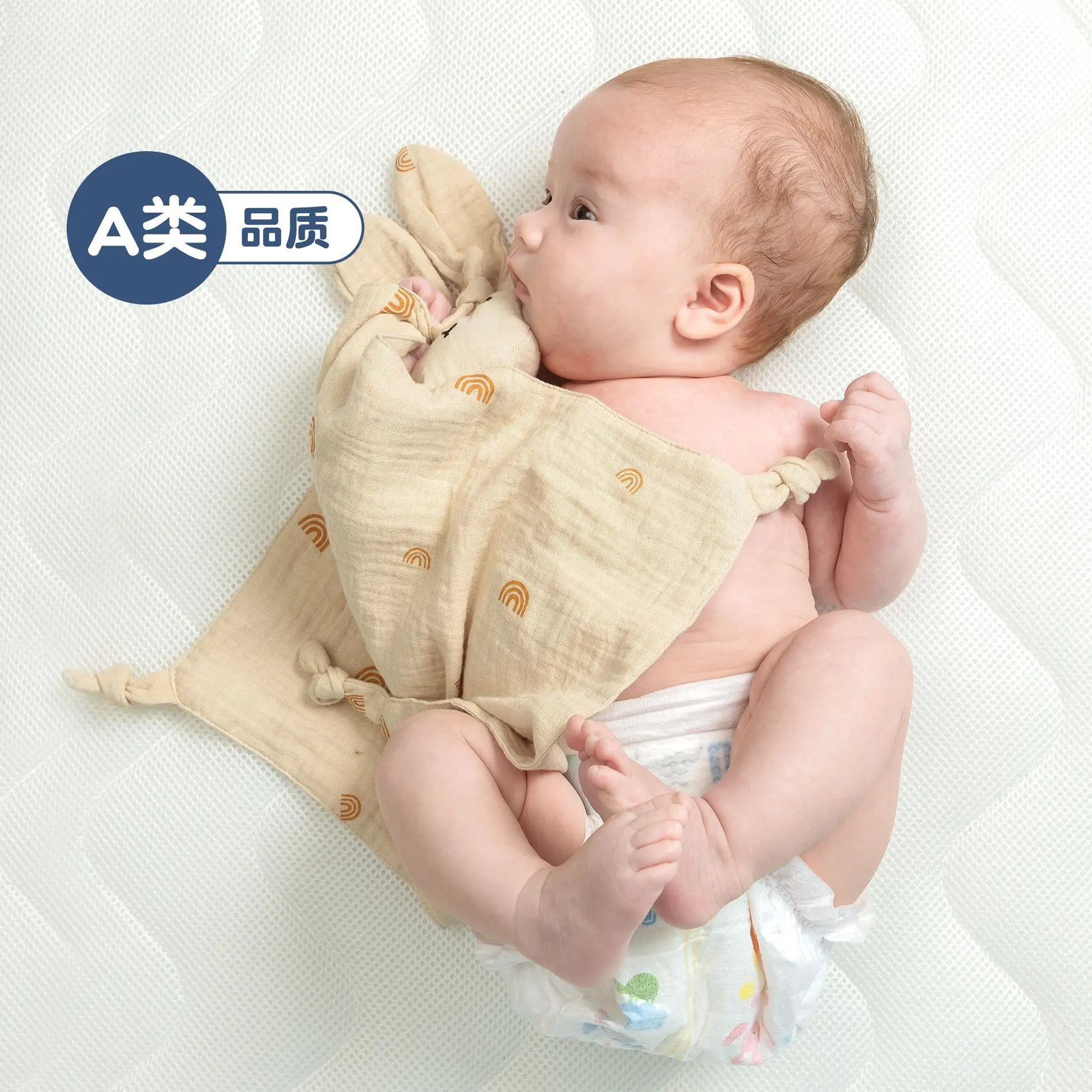 Coperta trapuntata in mussola di cotone per bambini Morbida bambola addormentata per neonati Moda per bambini Giocattolo per il sonno Lenire placare Bavaglini per asciugamani