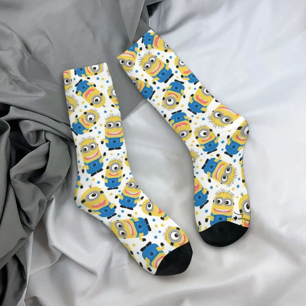 Custom Cool Print M- Minions Cartoon Socks for Women Men Stretchy Summer Autumn Winter M- Minions Bananas Crew Socks 228 Sf4e1ab869f6642d38dfe779337b228baC