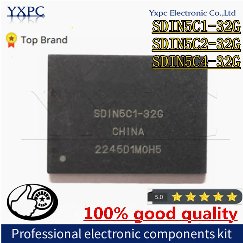 Sdin5C1-32G Sdin5C2-32G Sdin5C4-32G Sdin5C1 Sdin5C2 Sdin5C4 32G Bga169 Emmc Chipset Ic Di Memoria Flash Da 32Gb Con Palline