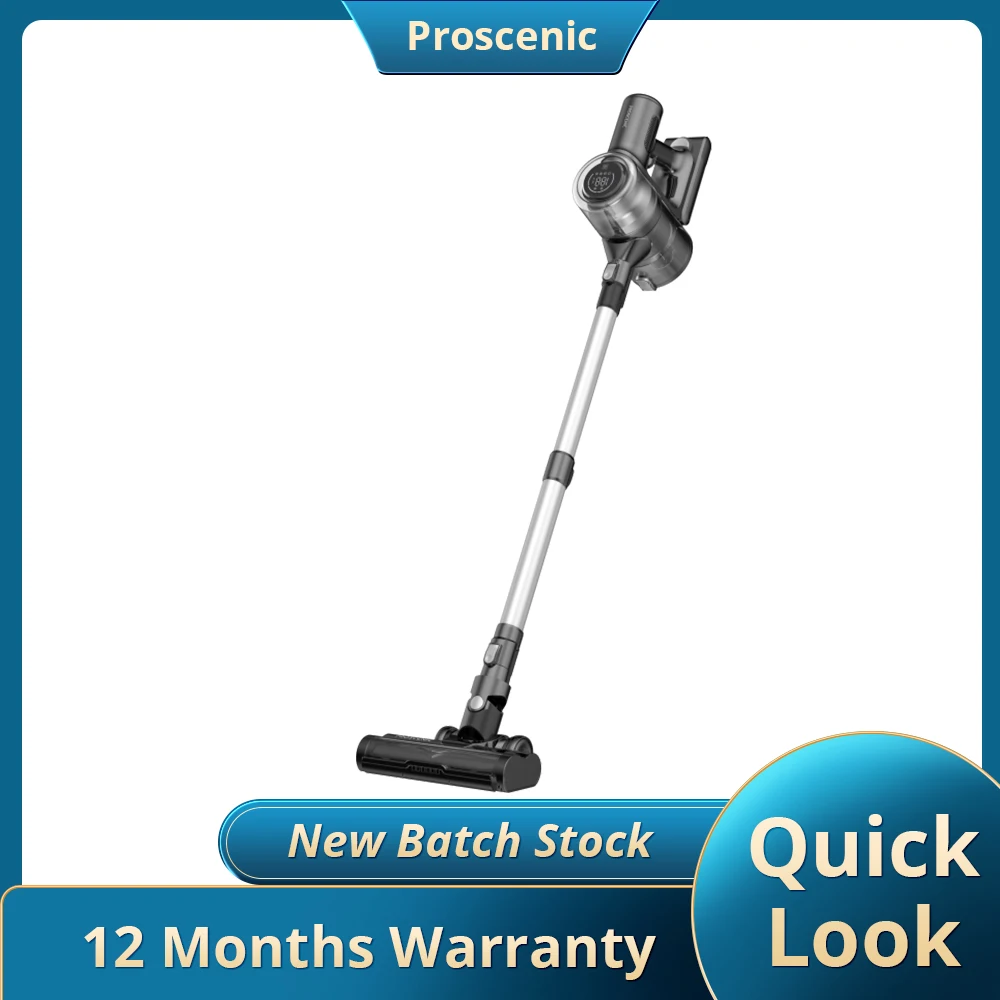 ProscenicP12CordlessVacuumCleaner33KPaCordlessVacuumBroomVertecGreenLEDAntitangle