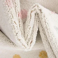 Yellow Dot Hairy Nursery Play Mats For Children，Rectangle Plush Bedroom Rug For Kids，Fluffy Carpet For Living Room，Foot Mats 2