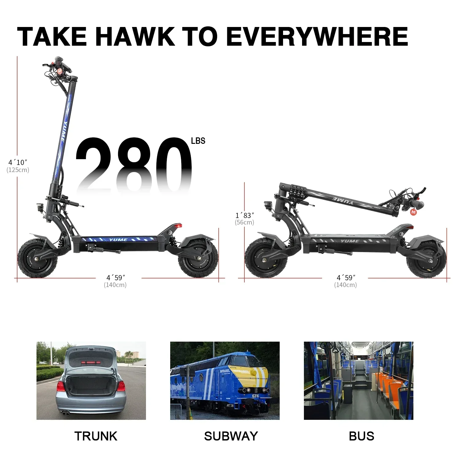Hawk2400W Dual Motor Electric Scooter Max Speed 70KM/H Max Range 70km NFC Card Unlock Thumb Throttle 60V-22.5AH