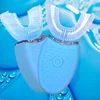 360 Degrees Automatic Sonic Electric Toothbrush for Adults Intelligent U Shaped Tooth Brushes USB Charging Blue Light Waterproof 4
