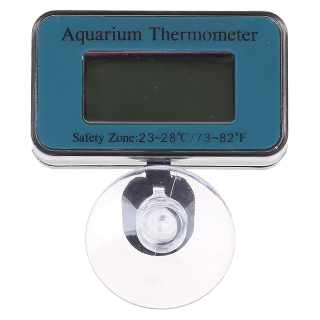 Aquarium Waterproof Thermometer Digital Fish for Tank Submersible Thermometers with Suction Cup