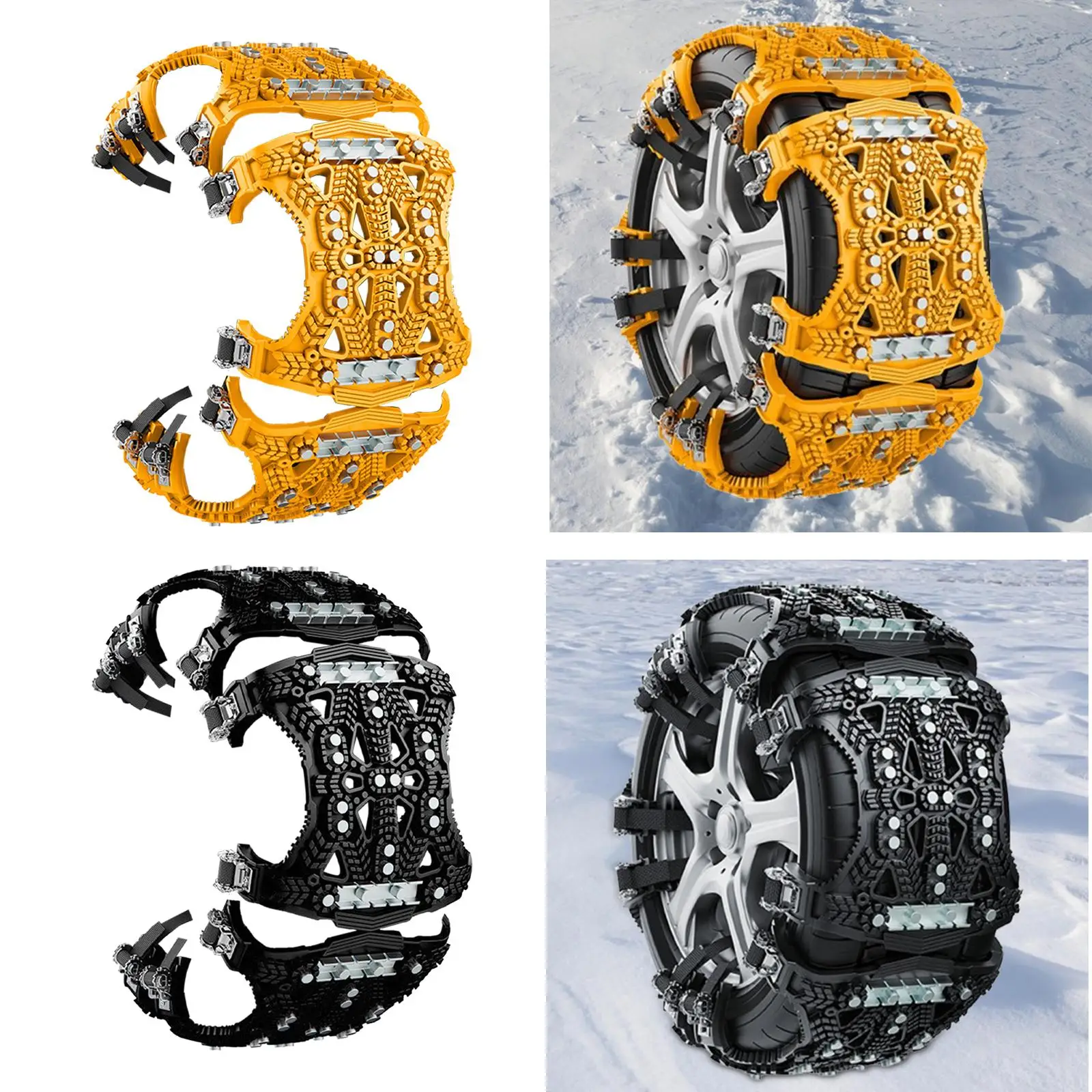 Car Wheel Tire Ice Snow Chain Emergency Accessory Strong Grip Easily Mount Anti