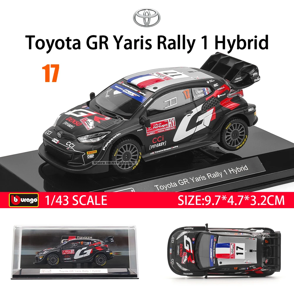 Bburago 1:43 WRC Toyota GR Yaris Rally1 Hybrid Rovanpera #69