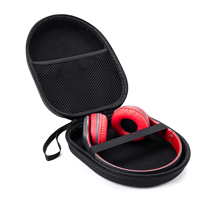 High-Capacity Shockproof Headphone Storage Case with Hard Shell EVA Zipper Design