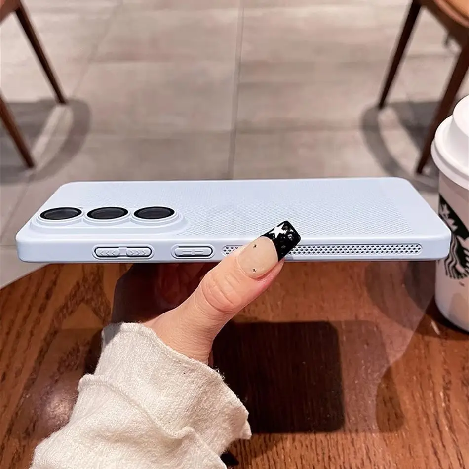 Breathable Mesh Heat Dissipation Thin Matte Hard Phone Cover