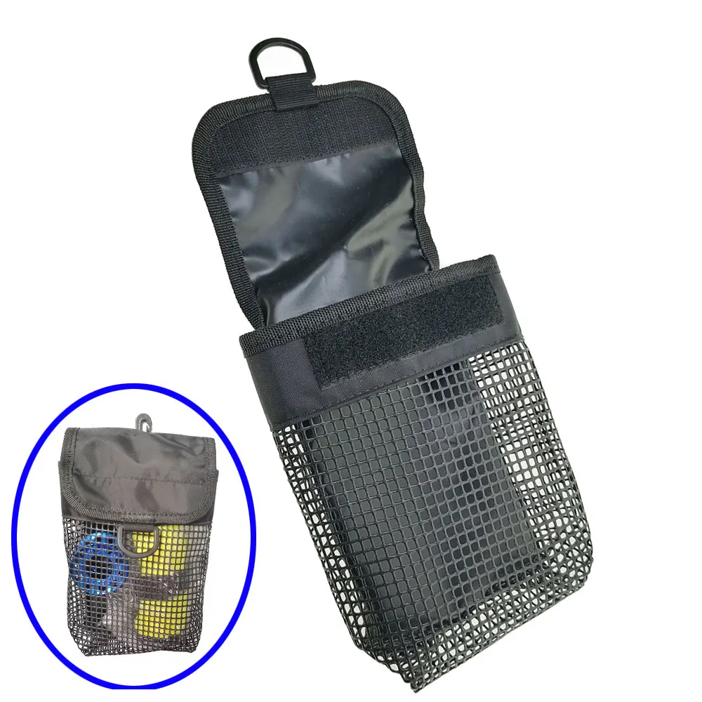 Scuba Diving Reel Bolt Snap & SMB Safety Marker Buoy Mesh Gear Bag Equipment Holder Carry Pouch - Choice of Colors