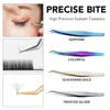 Gollee High Precision Eyelash Tweezers Single Lash & Fanning DIY Lashes Corrosion And Cleaning Resistance Gollee Lash Tweezers 1