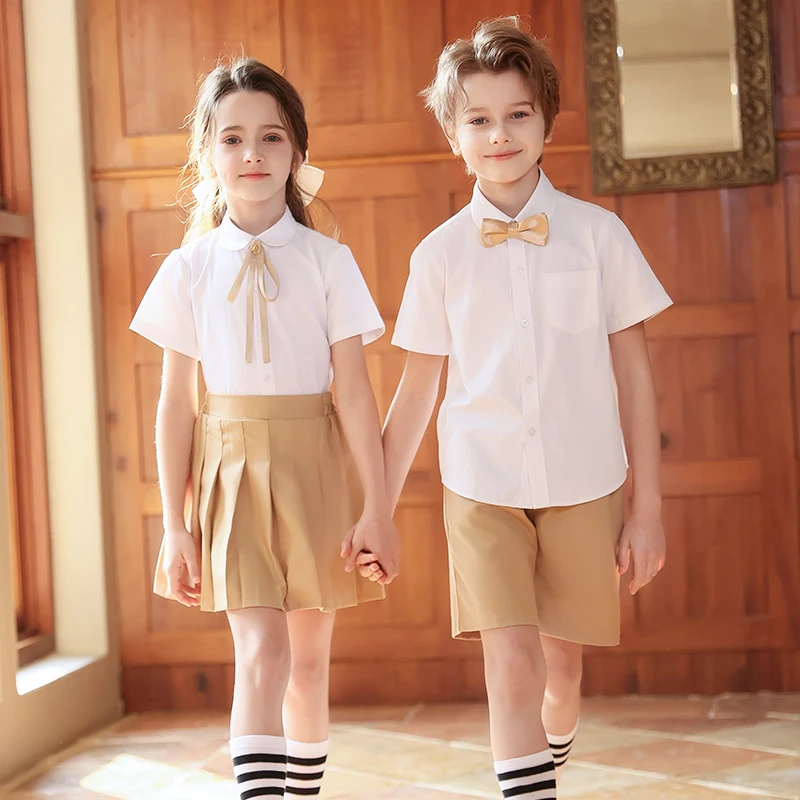 JK Japanese Child School Uniform Set For Boys Girls Formal Shirt Skirt ...