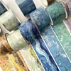 Retro Washi Tape Scrapbooking Supplies Washitape Oil Painting Style Decorative Adhesive Tape Journal Stationery Masking Tape 1