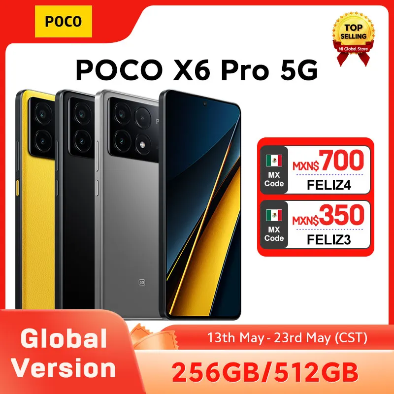 POCO-teléfono inteligente X6 Pro 5G, versión Global, Dimensity 8300-Ultra, 6,67 