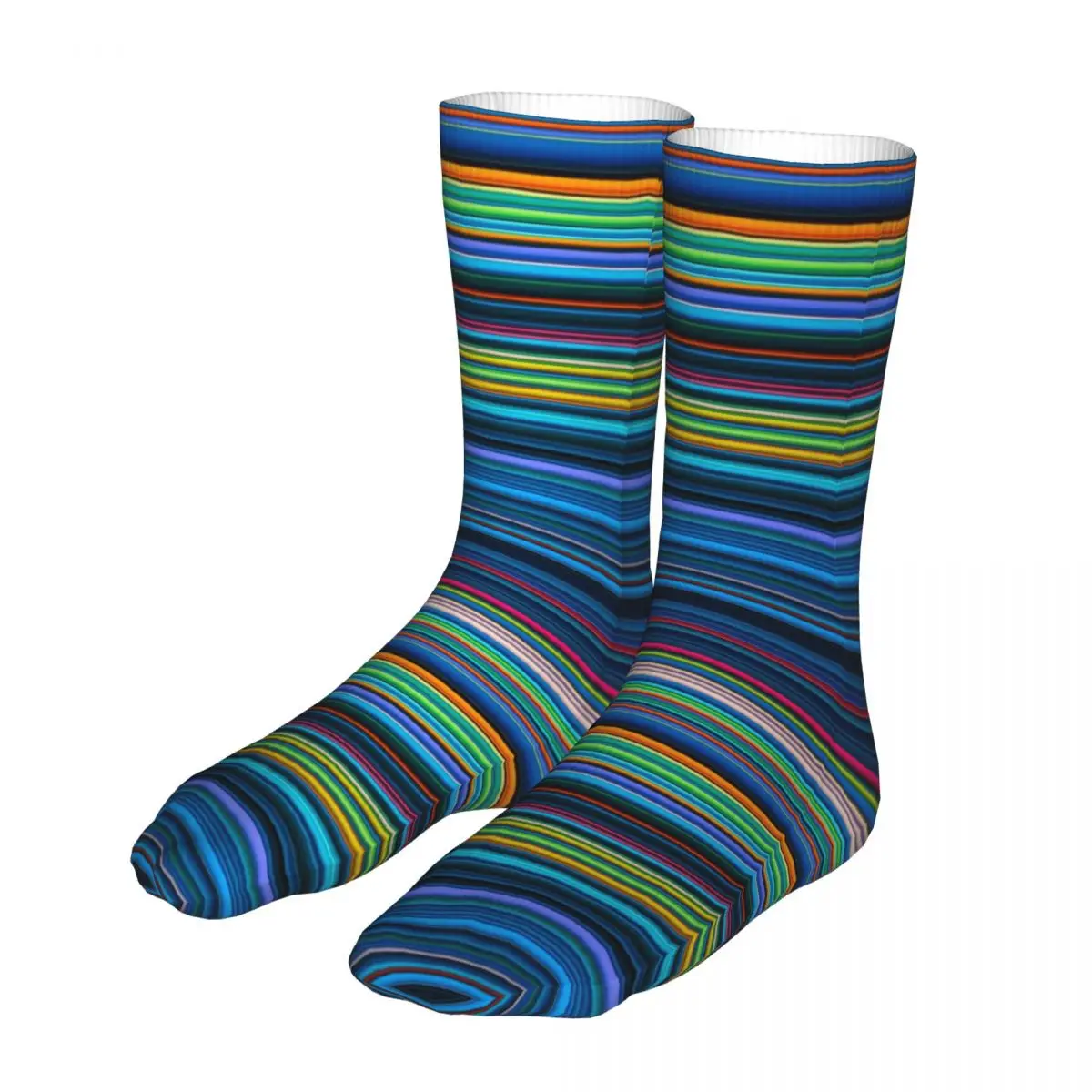 

Fashion Socks Male Mens Women Casual Multicolor Stripes Socks Skateboard Socks Spring Summer Autumn Winter
