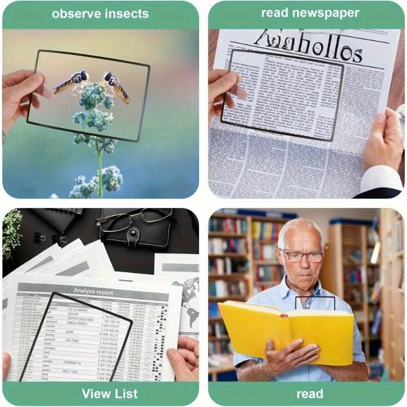 Bookmark Reader  Portable Transparent Page Magnifier for Low Vision Adults Ideal for Reading Books Magazines Newspapers and Maps