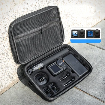 Borsa portaoggetti portatile Borsa portaoggetti antiurto con guscio rigido Custodia protettiva antigraffio per fotocamera per accessori Action 5 Pro/4/3