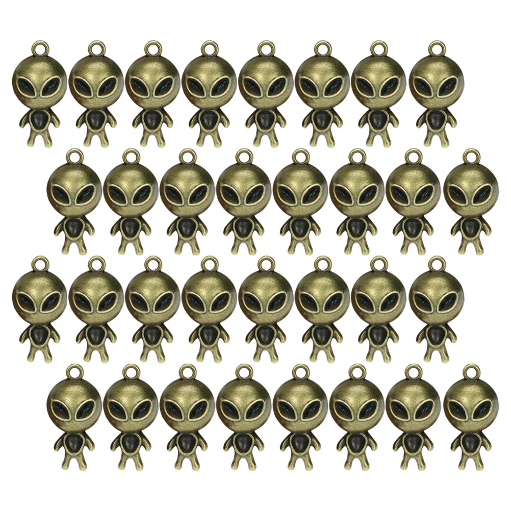 

50Pcs Alien Alloy Charms Bracelet Earring Alien Charms DIY Charms Necklace Making Charms