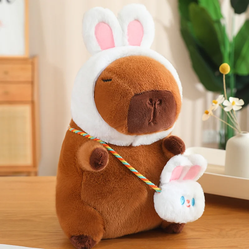 thumbnail image 1 of 30-85cm Giant Lotus Leaf Umbrella Capybara Plush Toy Cosplay Rabbit Frog Dinosaur Capibara Plush Toy Stuffed Animals, 1 of 5