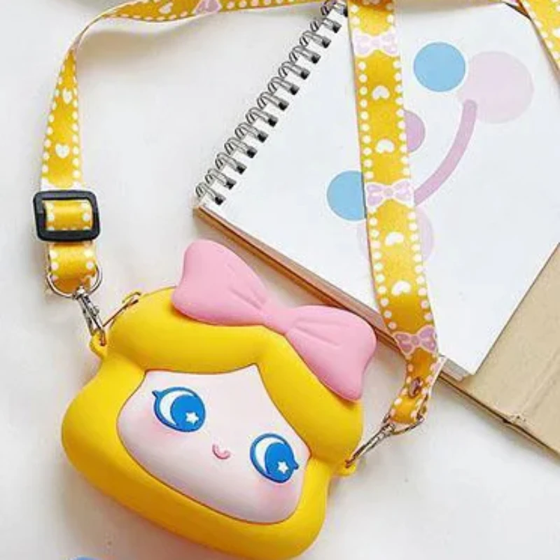 Cute Wallet Kawaii Princess Crossbody Bag Silicone Coin Purse Waterproof Shoulder Bag Cartoon Wallet for Teen Girls Women 6