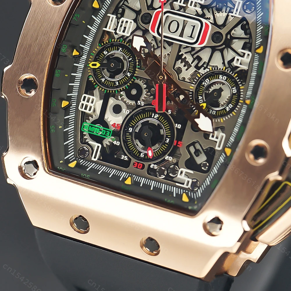 2022 Fashion New Men's Automatic Watch Stainless Steel Material Rubber Strap Sapphire Glass Mirror Casual Sports Waterproof