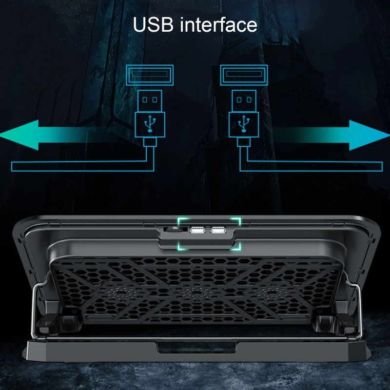 Ultimate Gaming Laptop Cooling Stand with Adjustable Heights & LED Fans