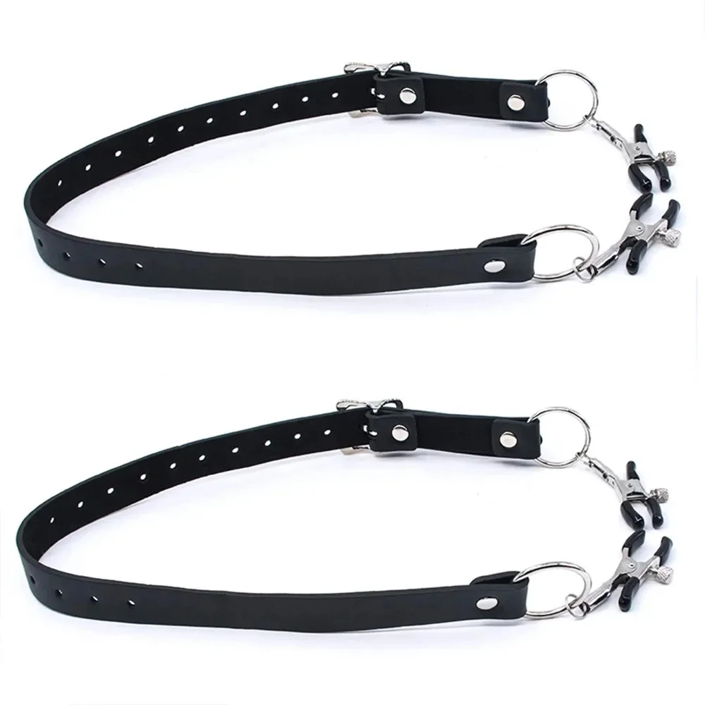 Labia Spreader Clip Breast Nipple Clamps Leather Bdsm Bondage Slave Fetish Erotic Tool Sex Toys For Women