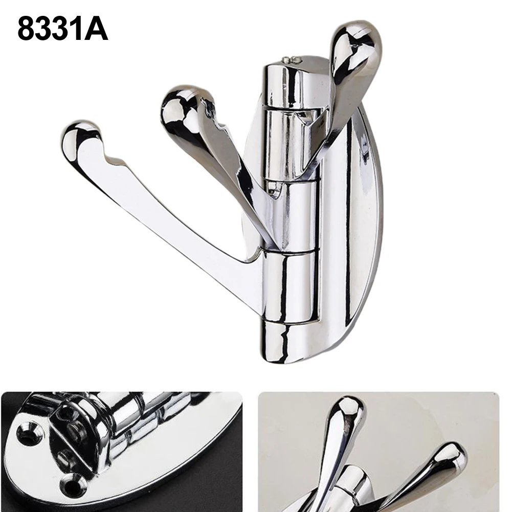 

Stainless Steel Bathroom Swivel Towel Bar Hanger, 3 Arm Swing Towel Rack With Hook Wall-Mounted Bathroom Storage Rack