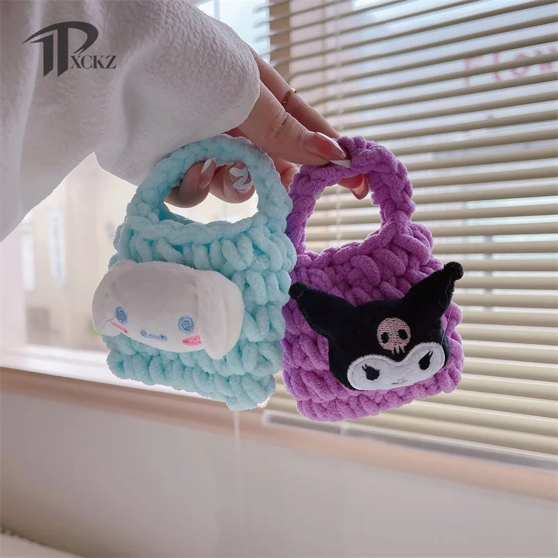 

Милая мультяшная Защитная мини-сумка Sanrio для наушников, милая портативная мини-сумка-кошелек, милая плюшевая маленькая сумка для хранения для девочек, подарки