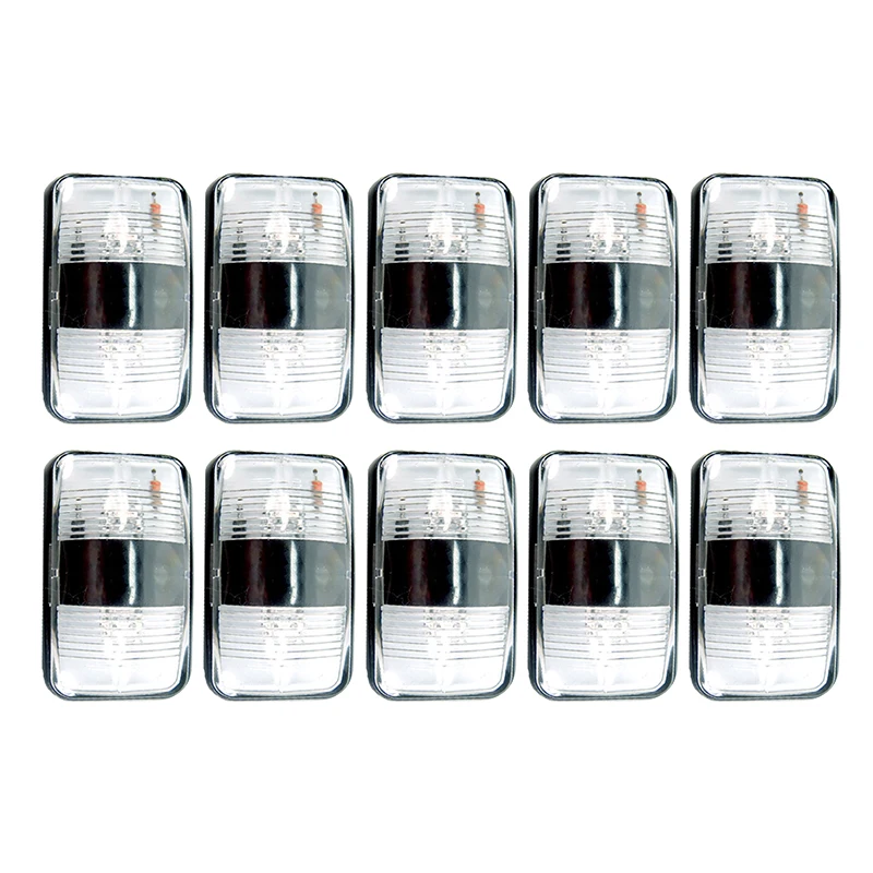 

Universal 10Pcs Red Side Marker Signal Light Clearance Indicator Lamp for Car Truck Trailer Caravan RV Boat 0.5W 10-30V