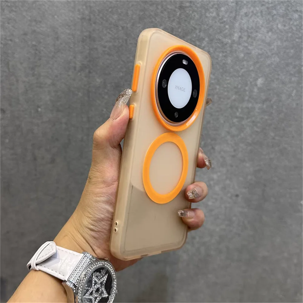 Matte Clear Candy Color Magnetic Shockproof Case