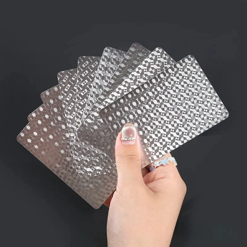 Silver Foil Playing Cards Poker Game Waterproof Plastic Gift Collection card game