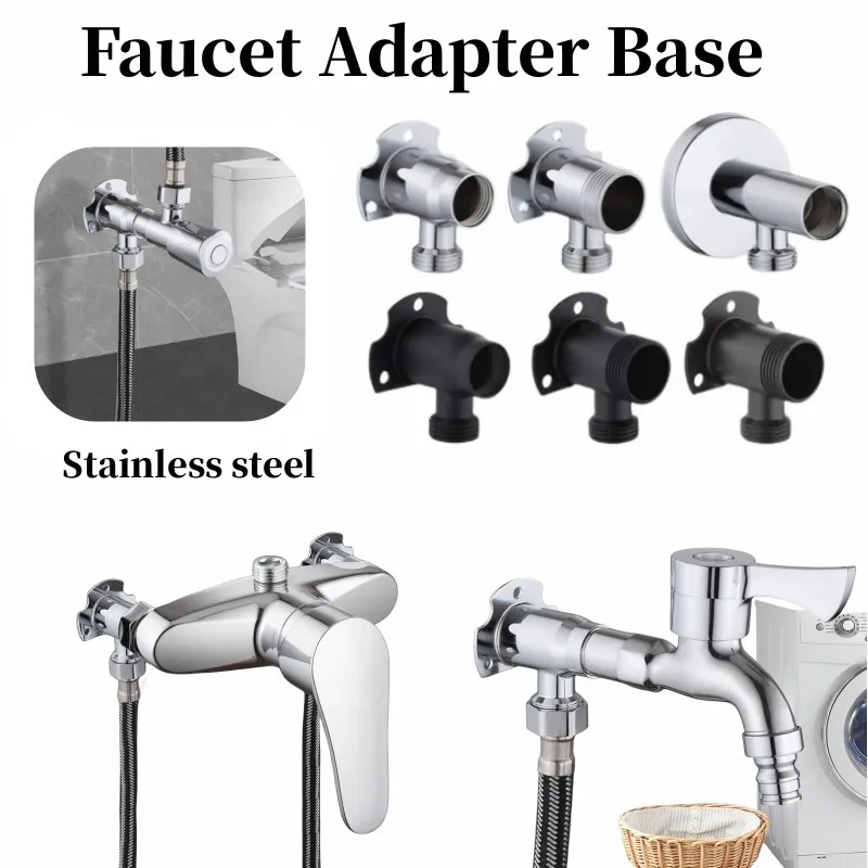 

Faucet Adapter Base Tap Connector Splitter Sprinkler Fixed Bracket Shower Arm Flange Holder for Kitchen Bathroom Accessories