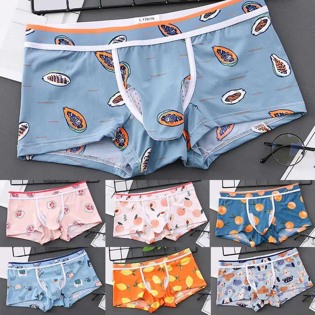 Sexy Men Boxers Printed Cute Mid-rise Underwear Elephant Nose Men's Briefs  Mesh Elasticity Shorts Underpants Thin Breath Panties - AliExpress