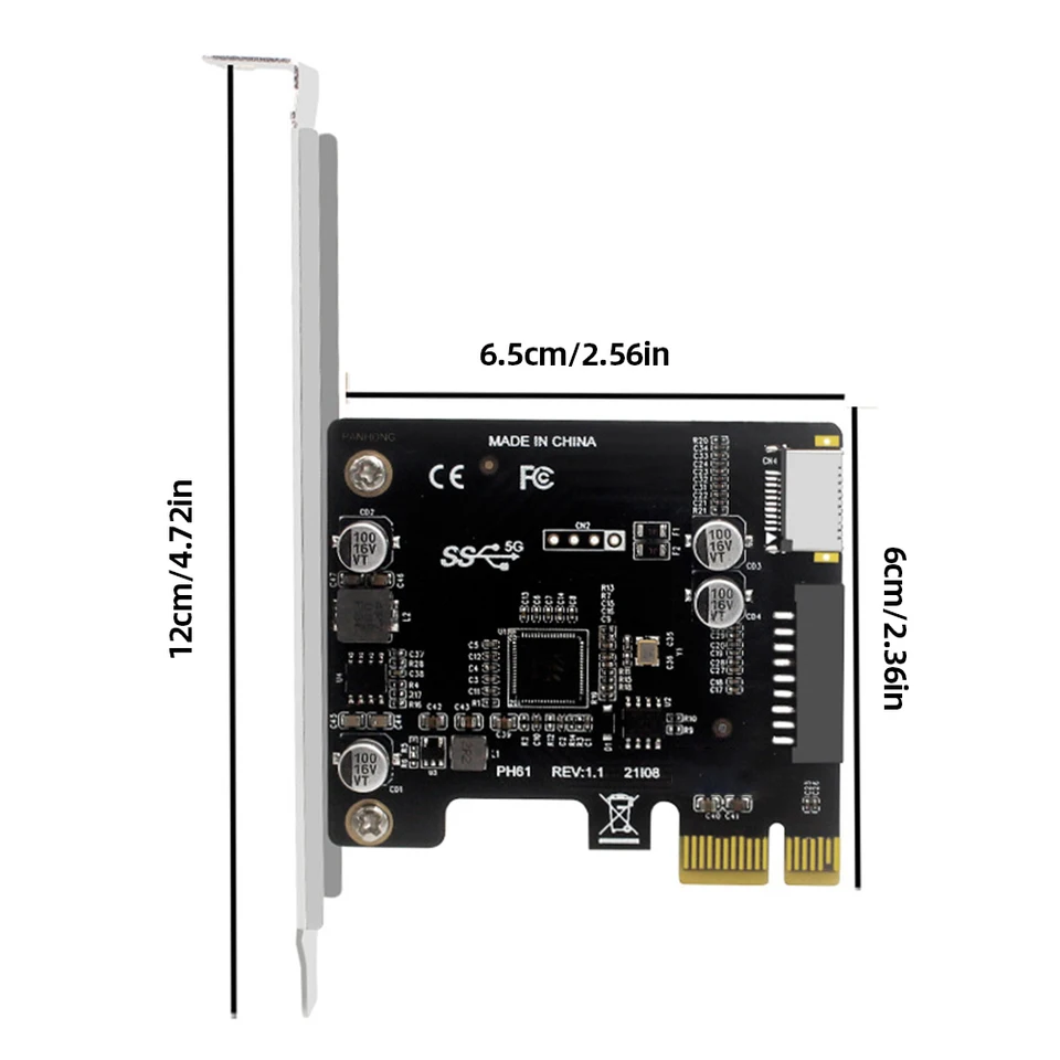 PC PCI-E To USB 3.0 Hub Splitter Expansion Card 19PIN PCI-E To USB 3.0 Hub Splitter Extender Card