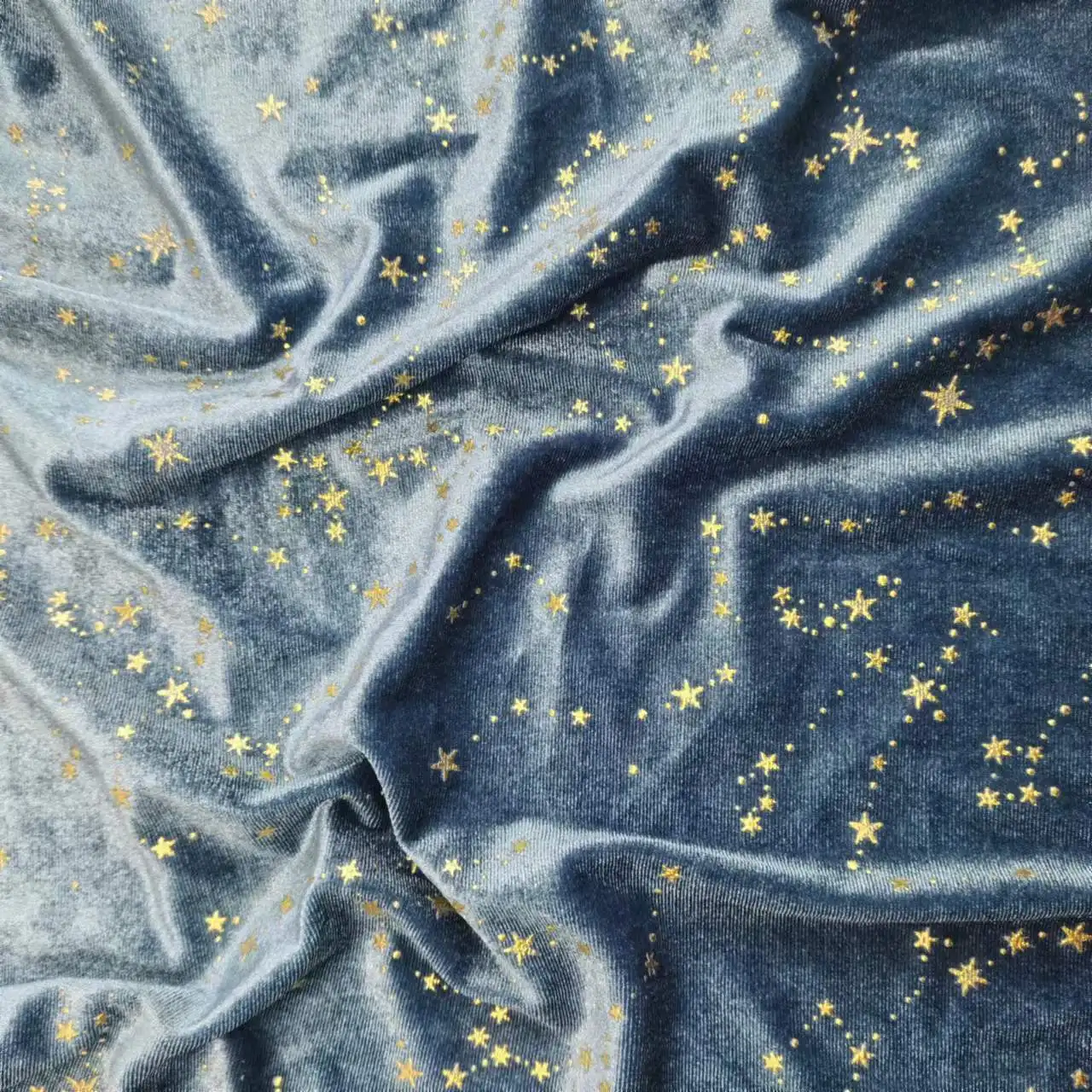 

Gold Velvet Fabric Starry Sky Wholesale Elastic Soft Ice Velvet Fabric Dress Cloth DIY Wallet Tableclot