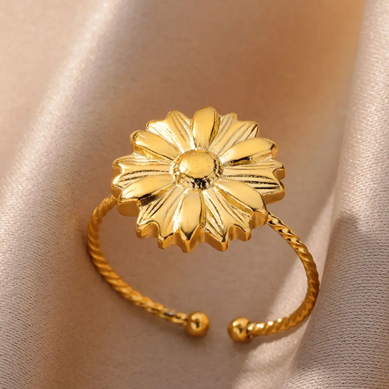 Stainless Steel Rings For Women Gold Color
