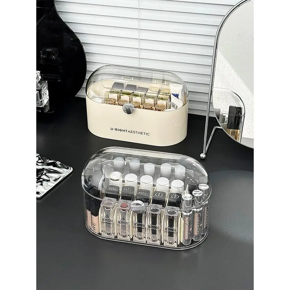 

Desktop lipstick storage box with dust cover