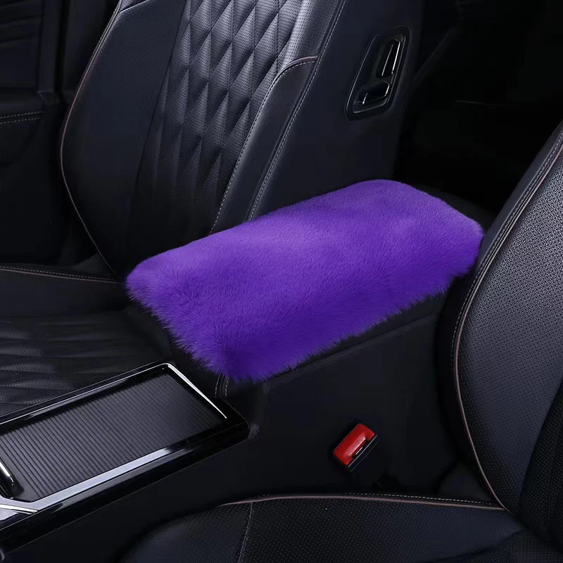 thumbnail image 1 of Reposabrazos de coche de felpa, cojín cálido para consola central, almohadillas para el brazo, almacenamiento y orden, decoración universal para el interior del automóvil, 1 of 5