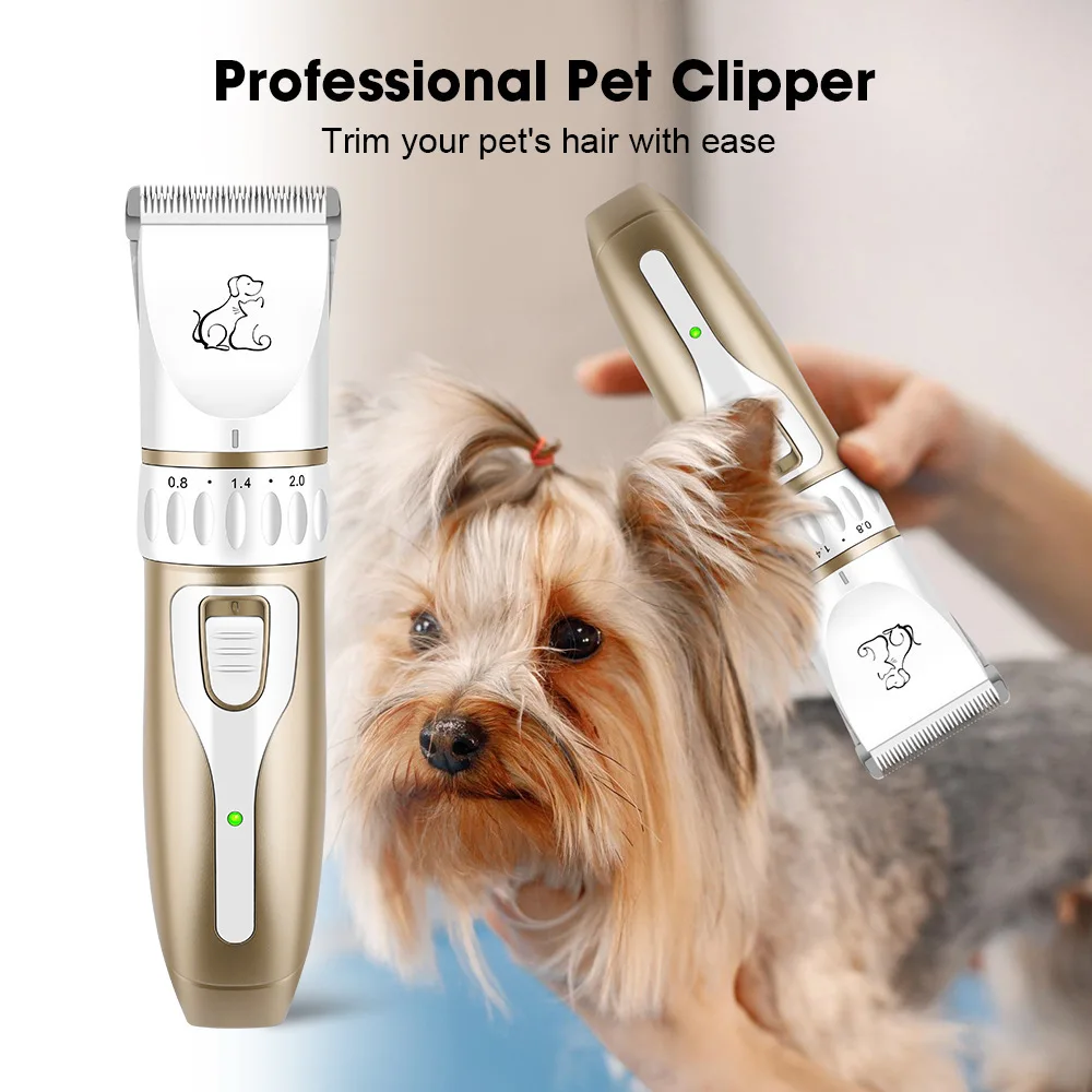 Upgraded Version Rechargeable Cordless Pet Grooming Product Kits Low Noise Electric Dog Hair Trimmers Sets for Dogs & Cats Pets