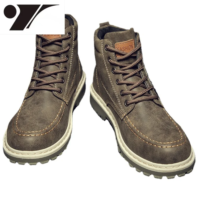 Новые мужские ботинки Dr. Martens модные высокие на платформе Нескользящие