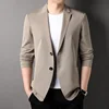 2025 Summer Thin Mens Blazer Jacket High Quality Men's Fashion Casual Ice Silk Breathable Suit Jacket Wedding Suits for Men 4XL